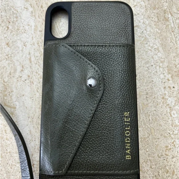 Bandolier Dark Army Green Phone Case with Strap iPhone XR - Picture 5 of 6